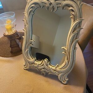 Elegant off white Antique Ornate Wall Mirror